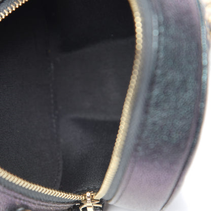 Chanel Iridescent Caviar Quilted Round Clutch With Chain Black 5 of 10