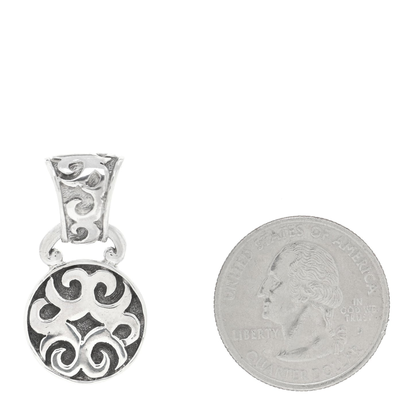 Sterling Silver Dayak Drop Pendant