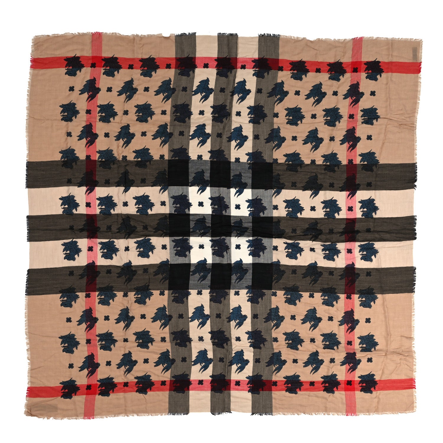 Burberry Modal Cashmere Check Scarf 1 of 3