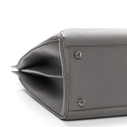 Gucci Grainy Calfskin Medium Zumi Top Handle Bag Dusty Grey 9 of 13