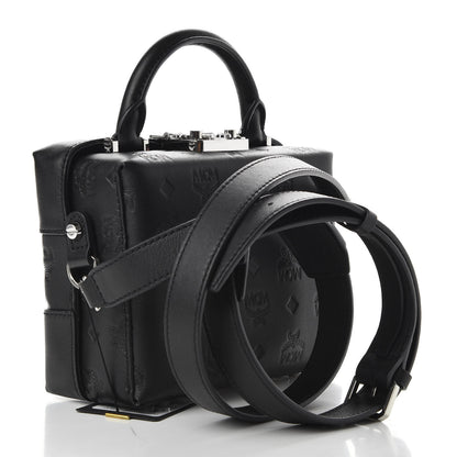 MCM Calfskin Ottomar Monogram Small Berlin Crossbody Black 3 of 9