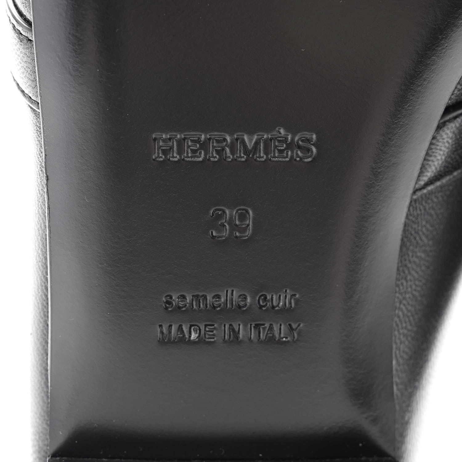 Hermes Calfskin Oz Mules 39 Black 7 of 9