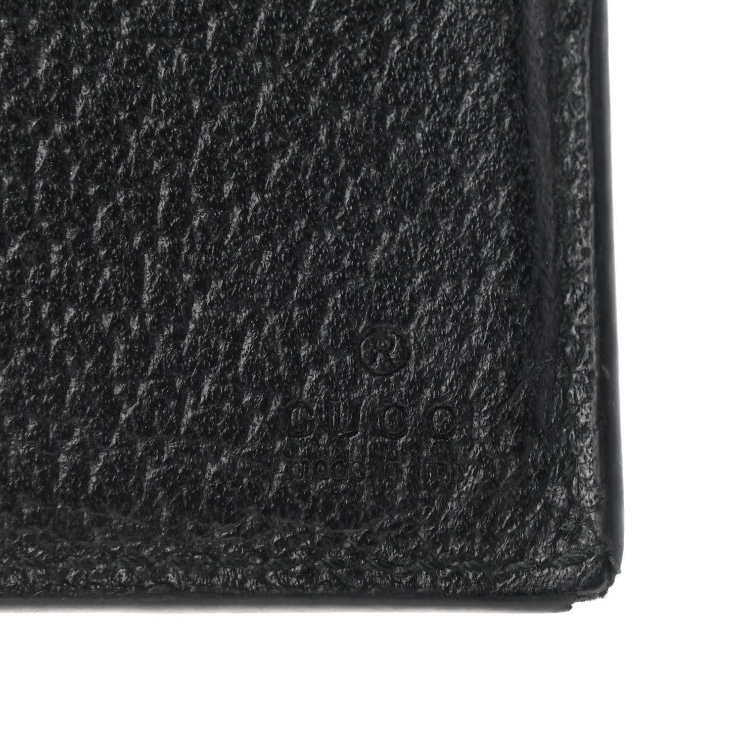 Gucci Calfskin Bee Bi-Fold Wallet Black 6 of 8