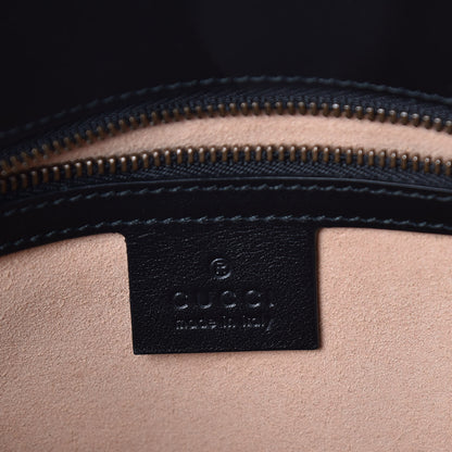 Gucci Calfskin Matelasse Small GG Marmont Shoulder Bag Black 6 of 11