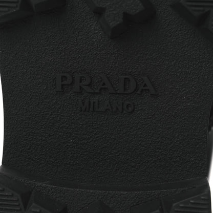 Prada Brushed Calfskin Triangle Mens Lace Up Boots 8.5 Black 8 of 11