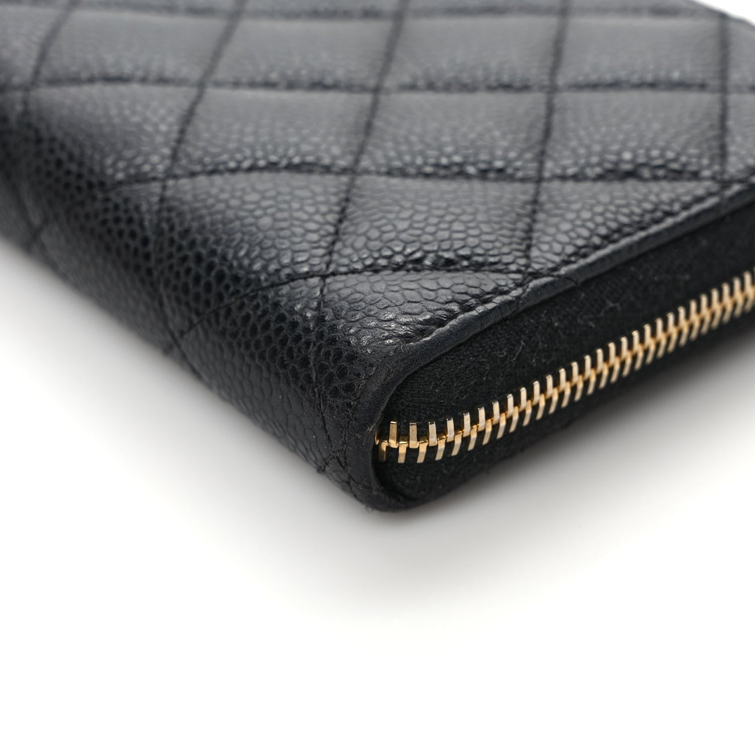 Chanel Caviar Quilted Large Gusset Zip Around Wallet Black 9 of 10
