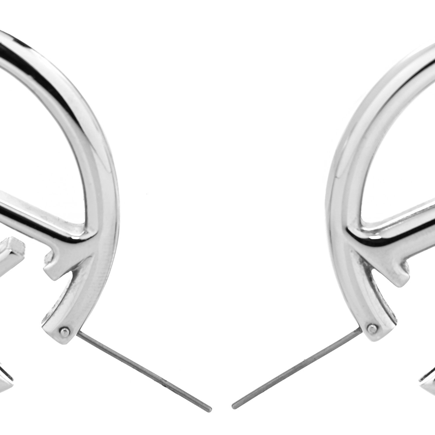 Louis Vuitton Palladium Louise Hoop Earrings Silver 3 of 4