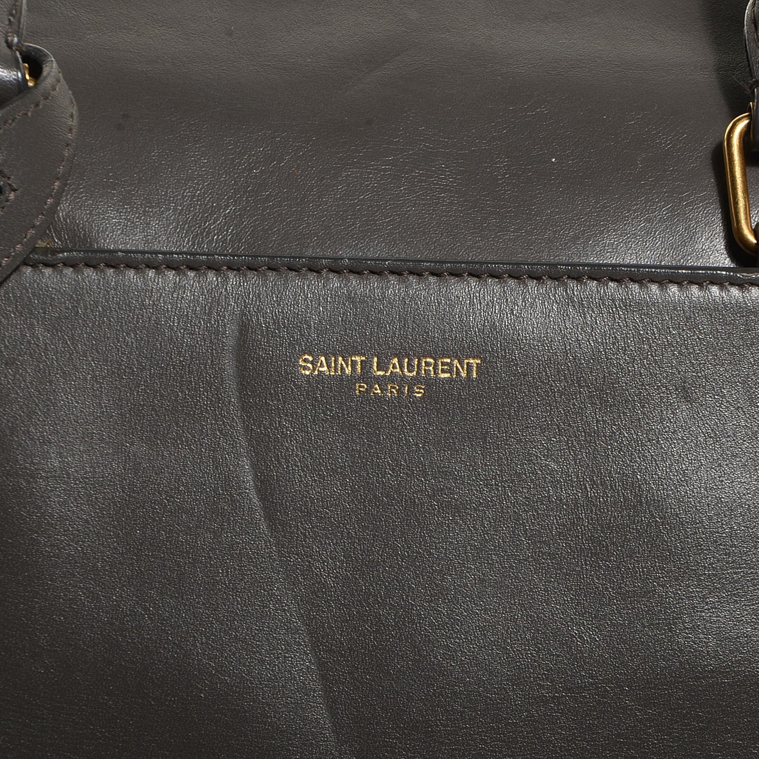 Saint Laurent Calfskin Classic Duffle 6 Earth 9 of 9