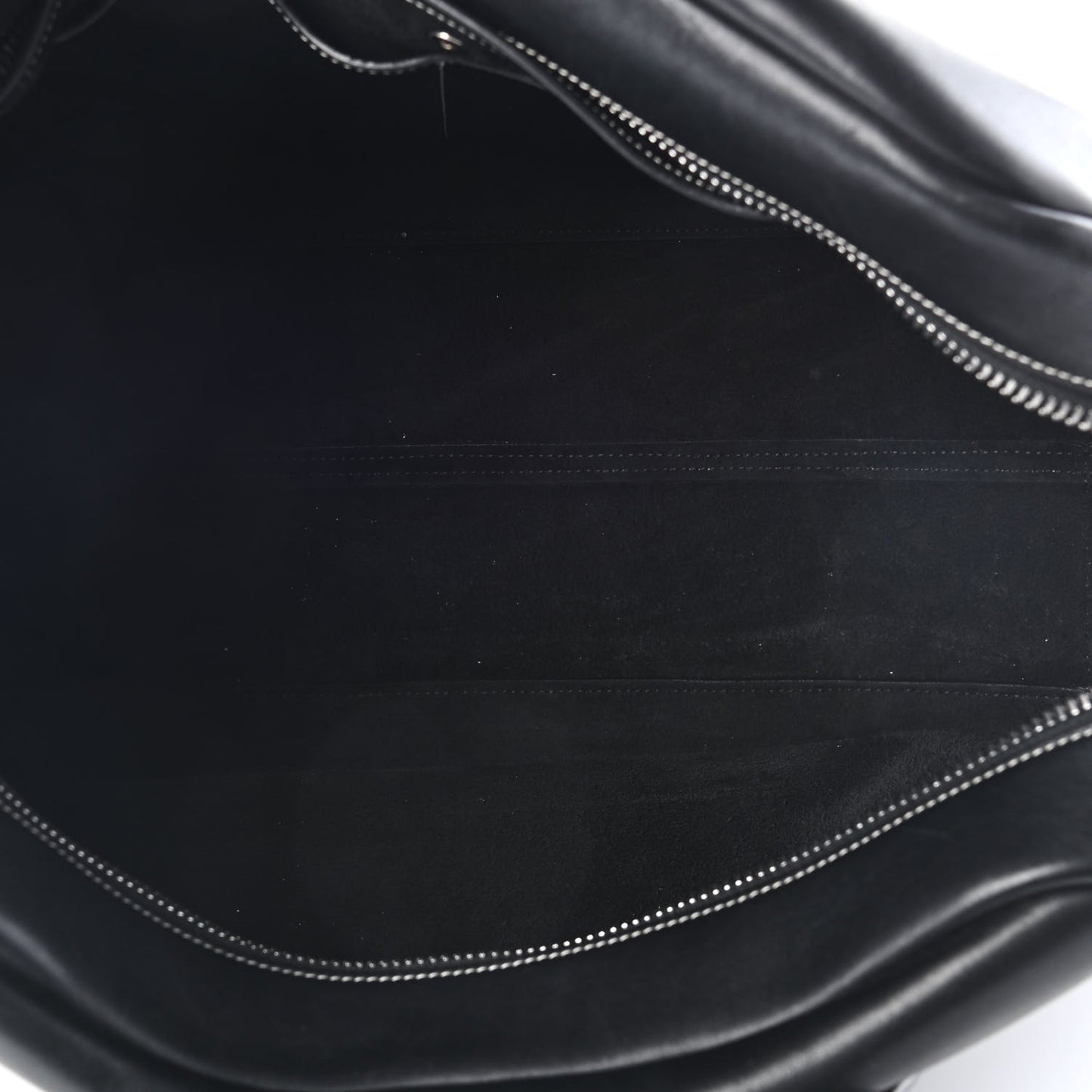 Natural Calfskin Bowling Bag Black
