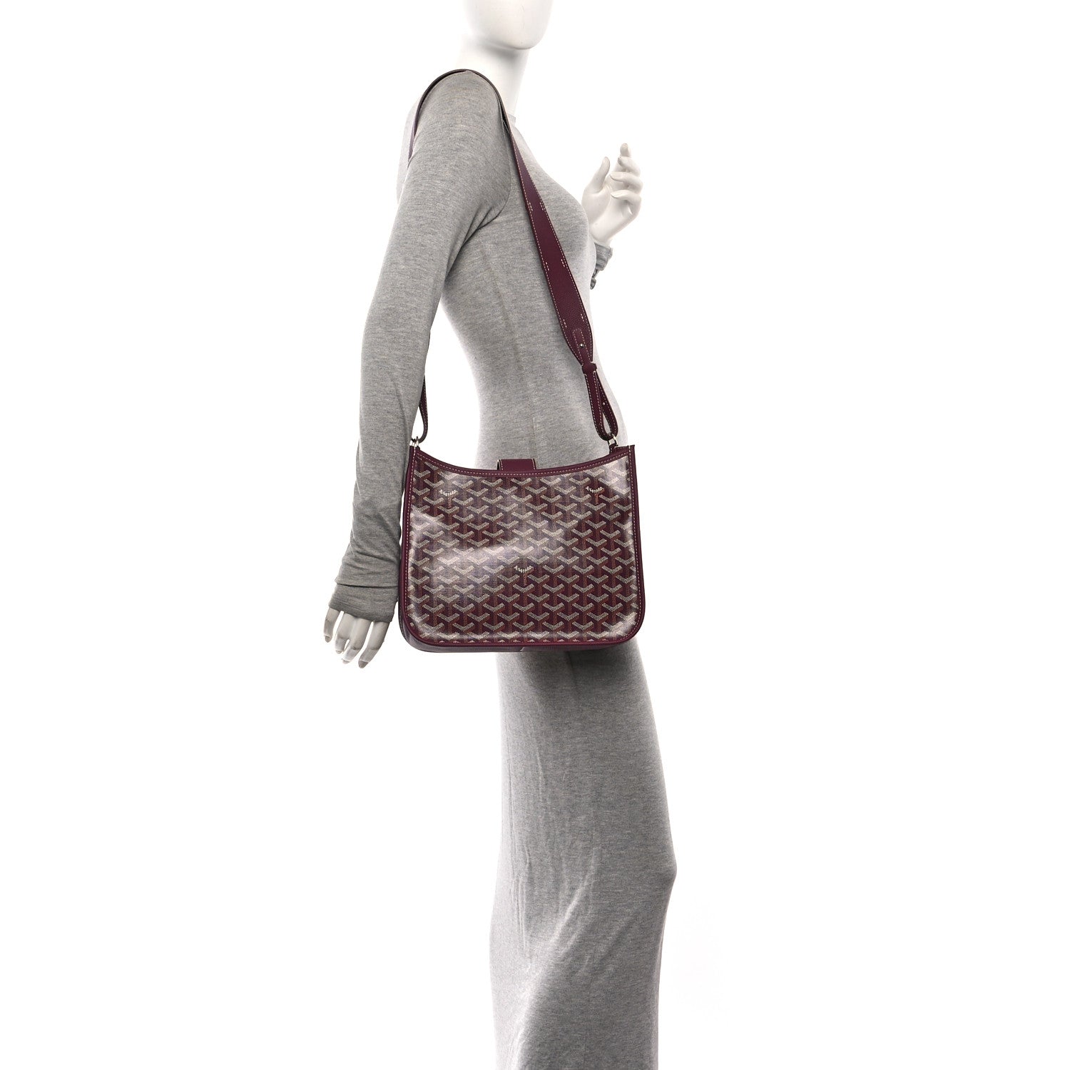 Goyard Goyardine Musette PM Bag Bordeaux 2 of 9