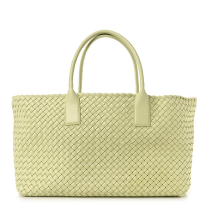 Bottega Veneta Lambskin Intreccio Medium Cabat Lemon Washed 3 of 9