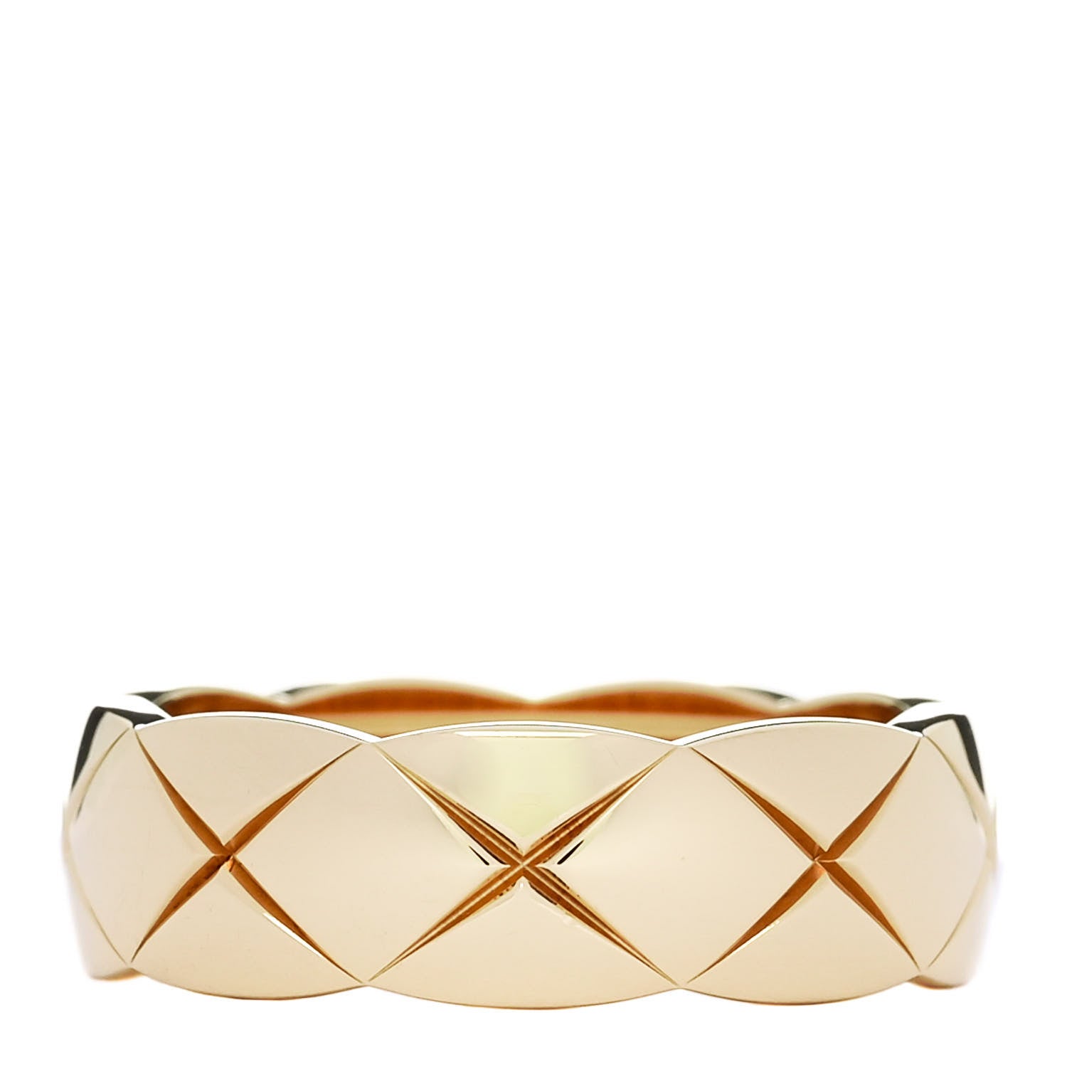 Chanel 18K Yellow Gold Diamond Small Coco Crush Ring 58 8.5 3 of 6