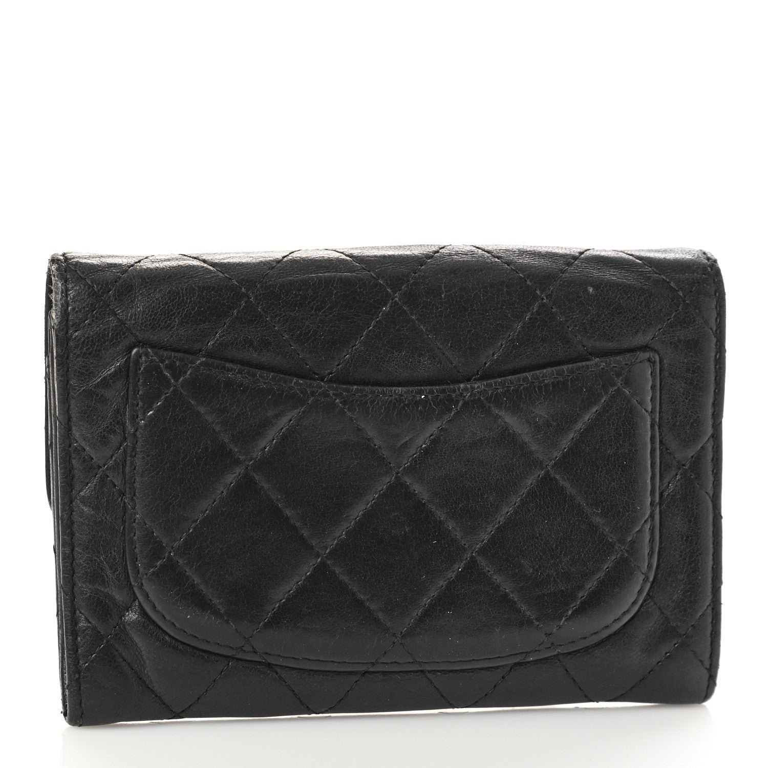 Chanel Lambskin Quilted Flap Card Holder Black 3 of 11