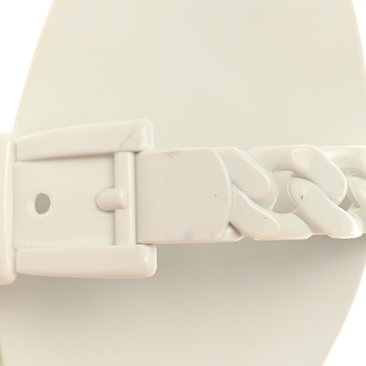 Gucci Rubber Womens Slide Sandals 37 White 10 of 15