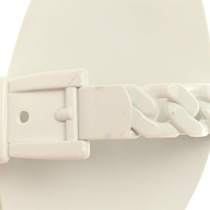 Gucci Rubber Womens Slide Sandals 37 White 10 of 15