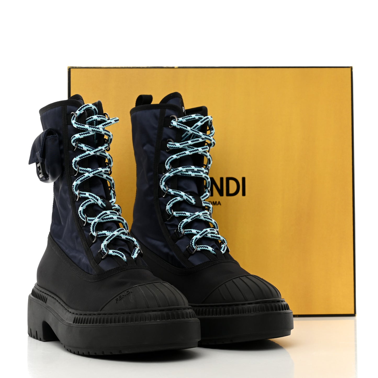 Nylon Baguette Domino 50mm Biker Boots 38 Eddie Black