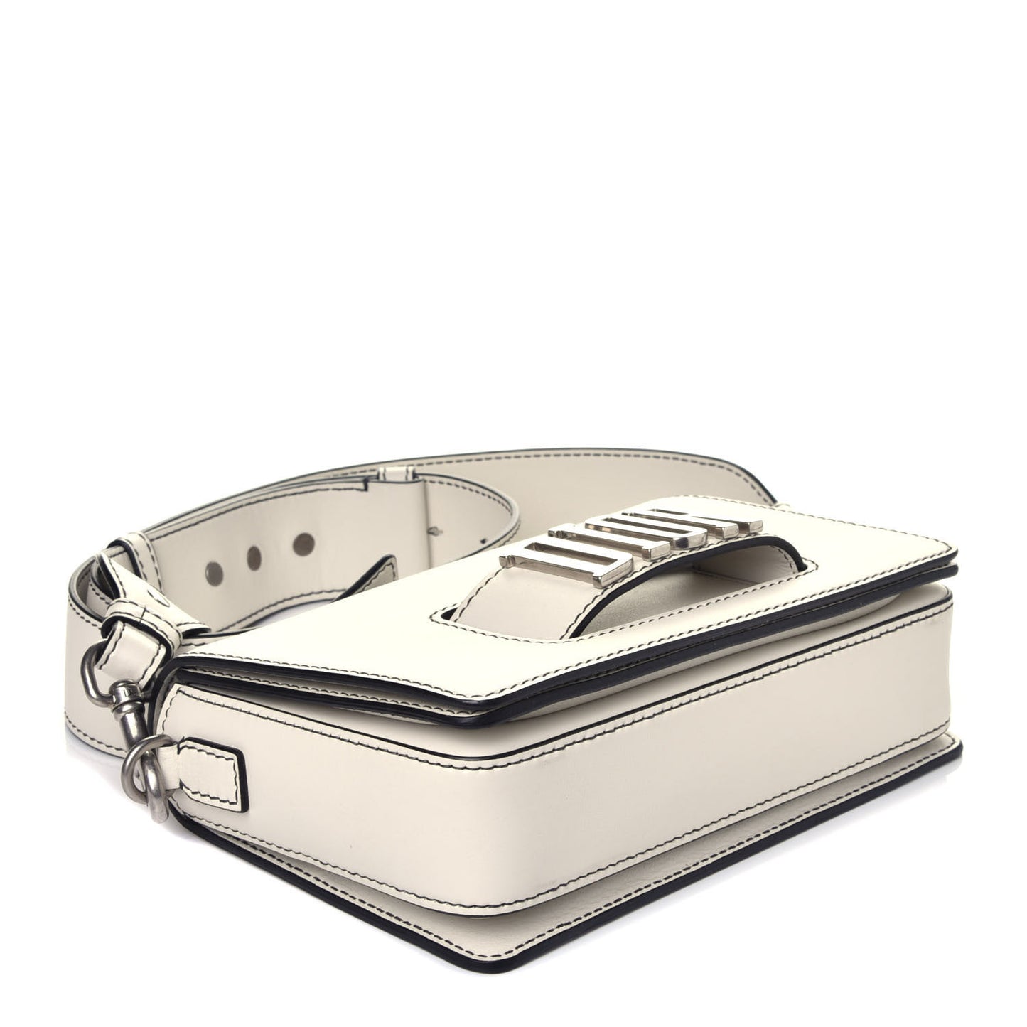 Smooth Calfskin Dio(r)evolution Flap Bag Off White