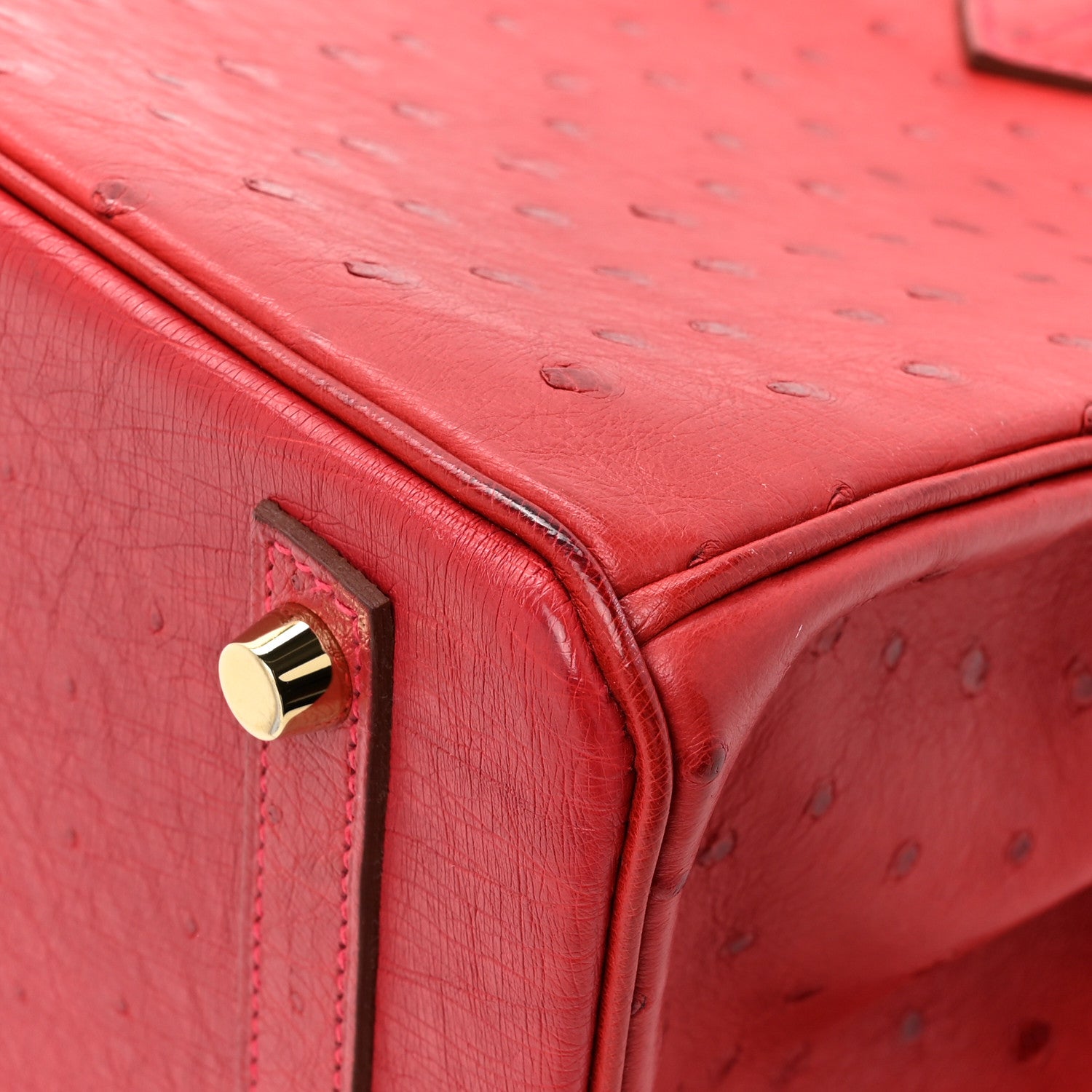 Hermes Ostrich Birkin 30 Rouge Vif 12 of 14