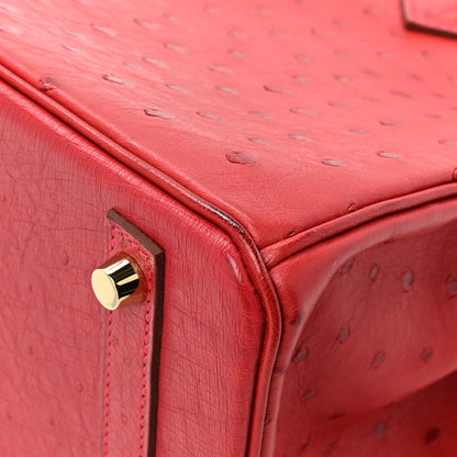 Hermes Ostrich Birkin 30 Rouge Vif 12 of 14