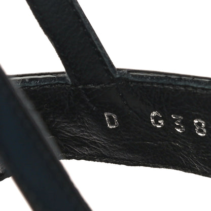 Chanel Patent Calfskin Chain CC Logo Thong Sandals 38 Black 9 of 10