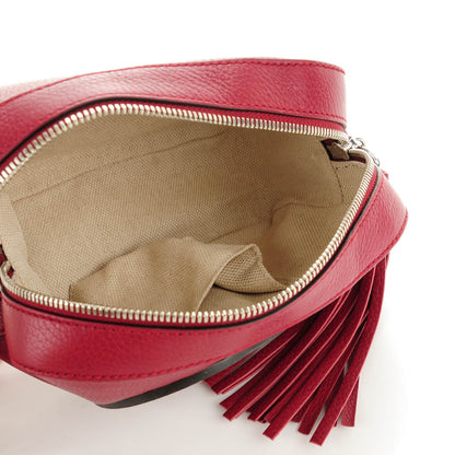 Gucci Pebbled Calfskin Studded Small Soho Disco Bag Soft Burgundy 5 of 7