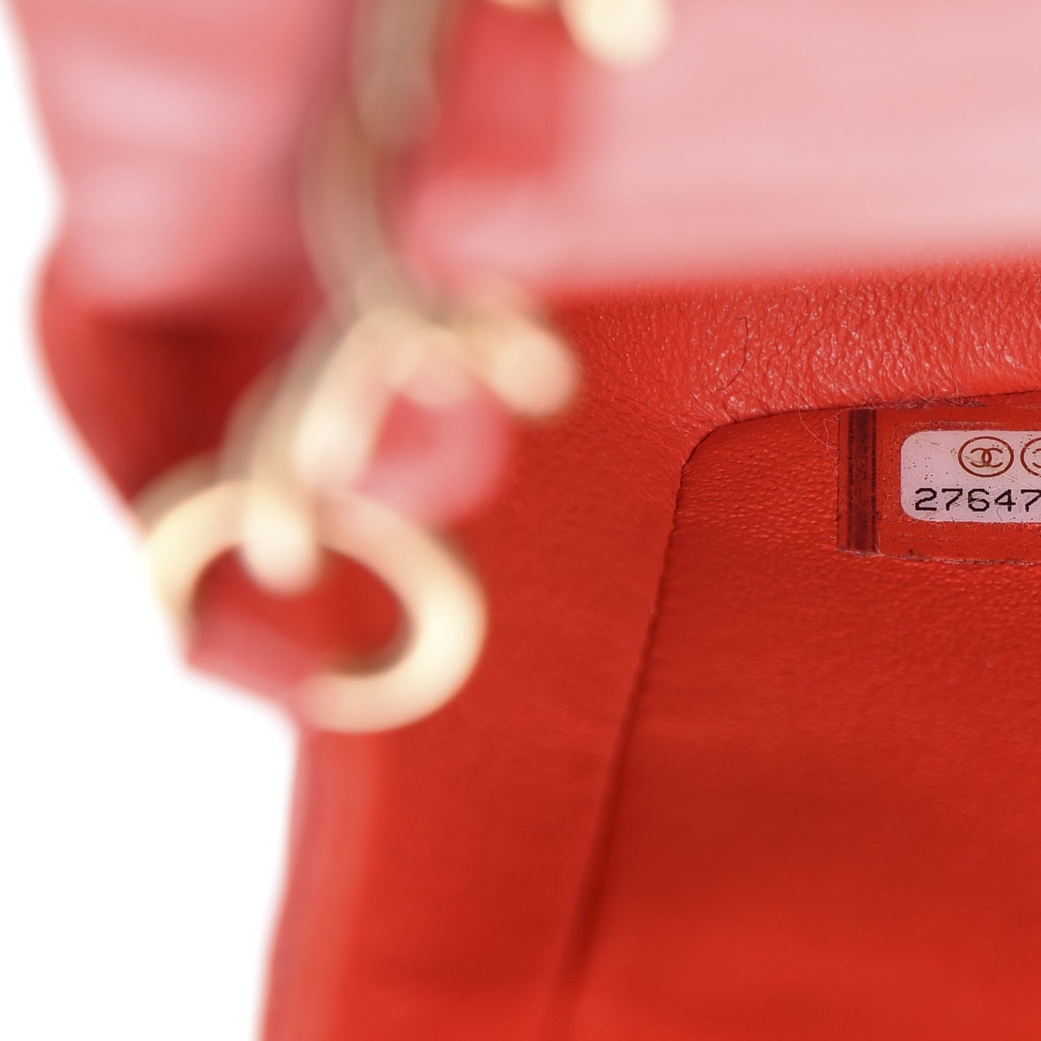 Chanel Lambskin Quilted Mini Rectangular Flap Red 8 of 12