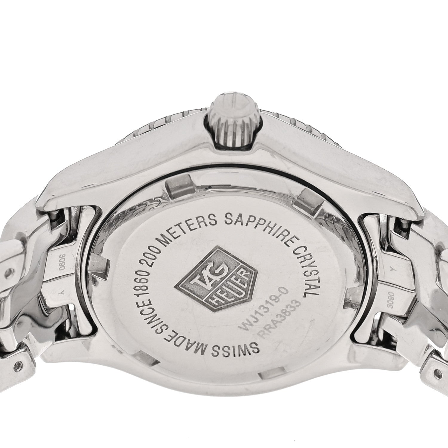 Tag Heuer Stainless Steel Diamond Mother of Pearl 27mm Link Quartz Watch WJ1319 4 of 4