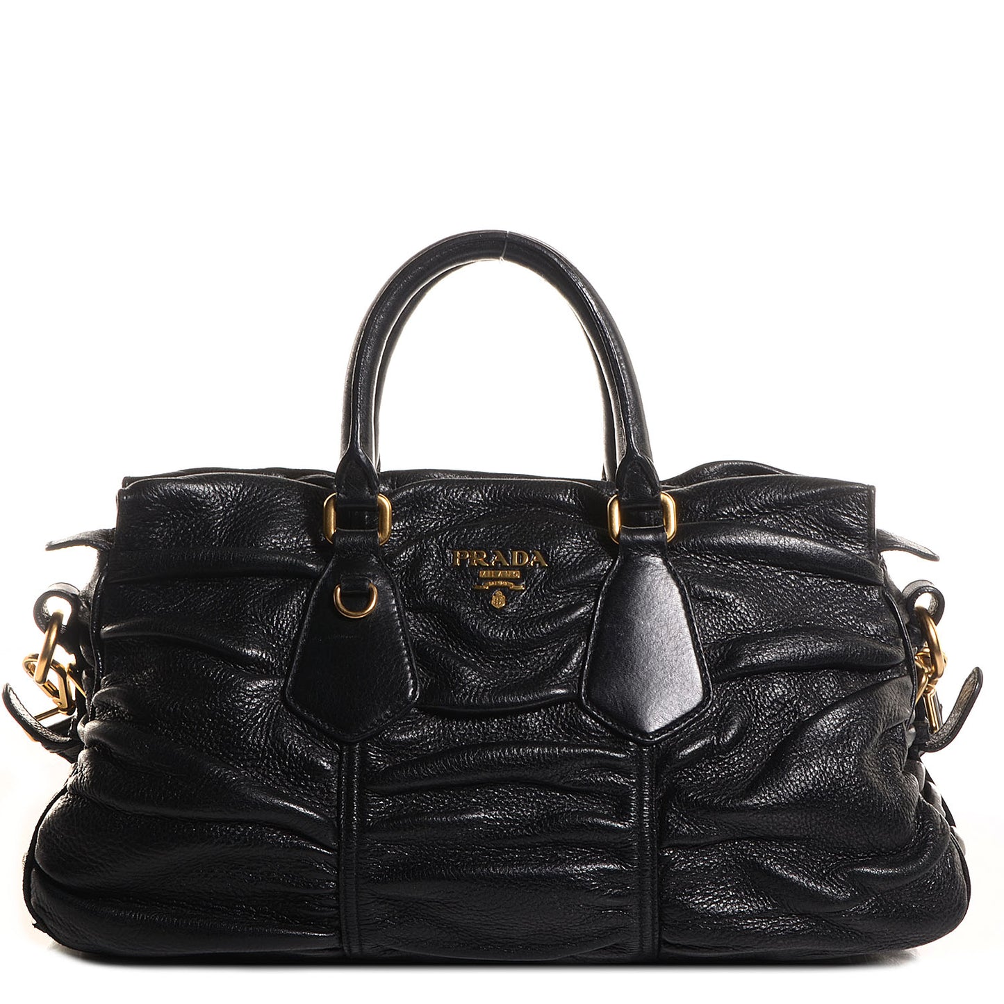 Cervo Gaufre Satchel Nero Black