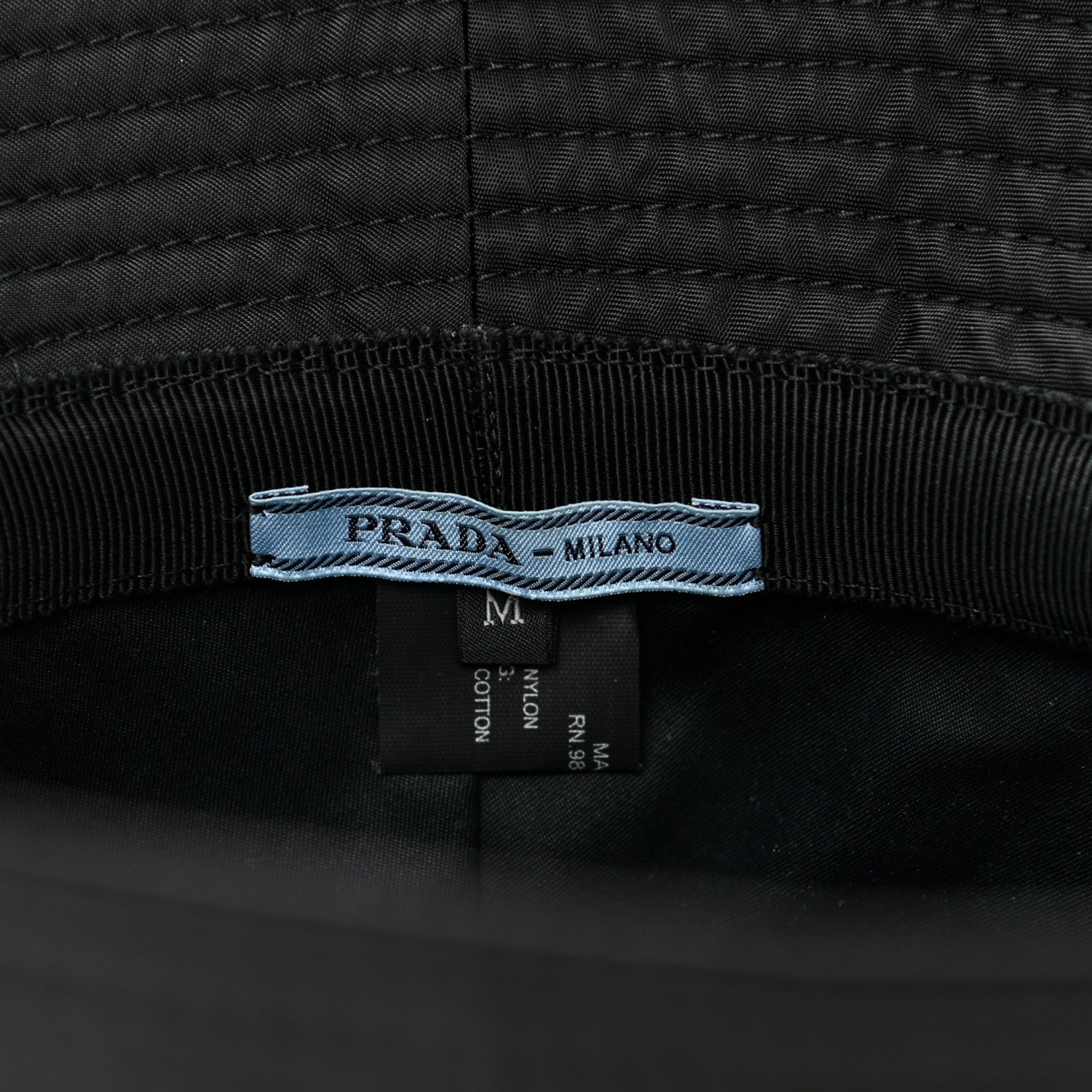 Prada Nylon Bucket Hat M Black 7 of 8