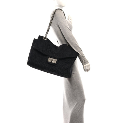 Chanel Wool Quilted XXL Reissue Flap Black 2 of 11