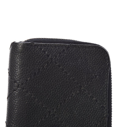 Chanel Caviar Outdoor Ligne Zip Coin Purse Wallet Black 10 of 15