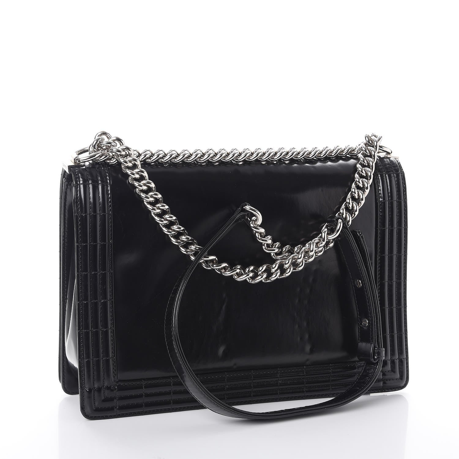 Chanel Glazed Calfskin Large Boy Flap Black 3 of 11