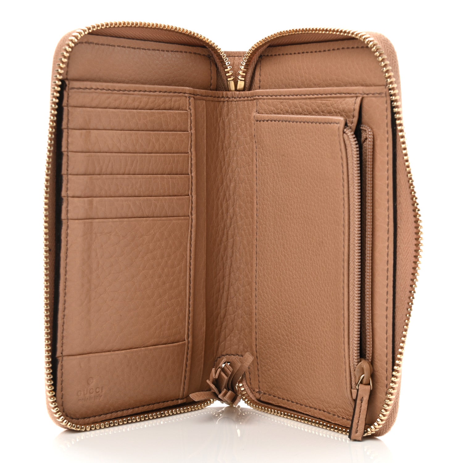 Gucci Calfskin Medium Soho Zip Around Wallet Camelia 5 of 7