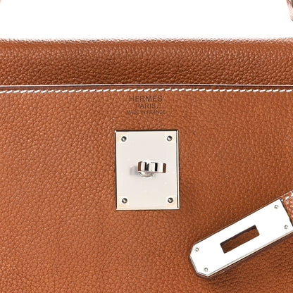 Hermes Barenia Faubourg Kelly Retourne 32 Fauve 7 of 12