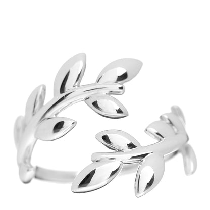 Tiffany Sterling Silver Paloma Picasso Olive Leaf Bypass Ring 53 6.25 1 of 5