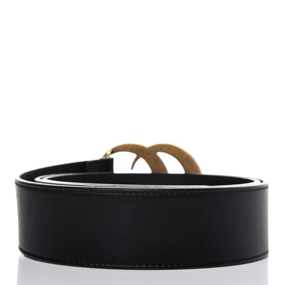 Gucci Moon Calfskin Pearl Double G 40mm Belt 90 36 Black Cream 2 of 10