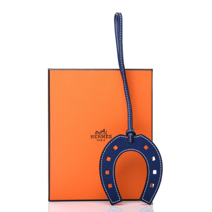 Hermes Swift Paddock Horseshoe Bag Charm Bleu Saphir 4 of 4