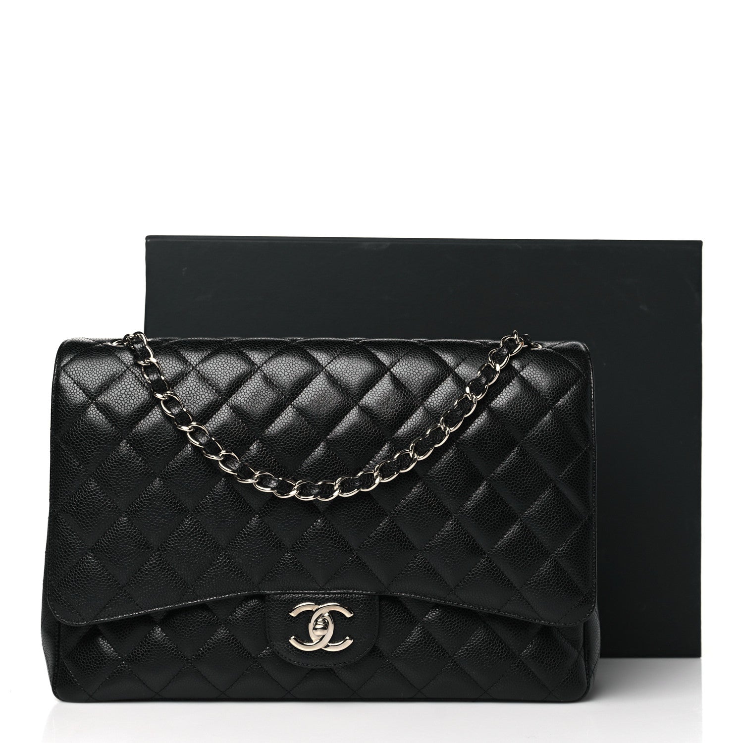 Chanel Caviar Quilted Maxi Double Flap Black 11 of 11