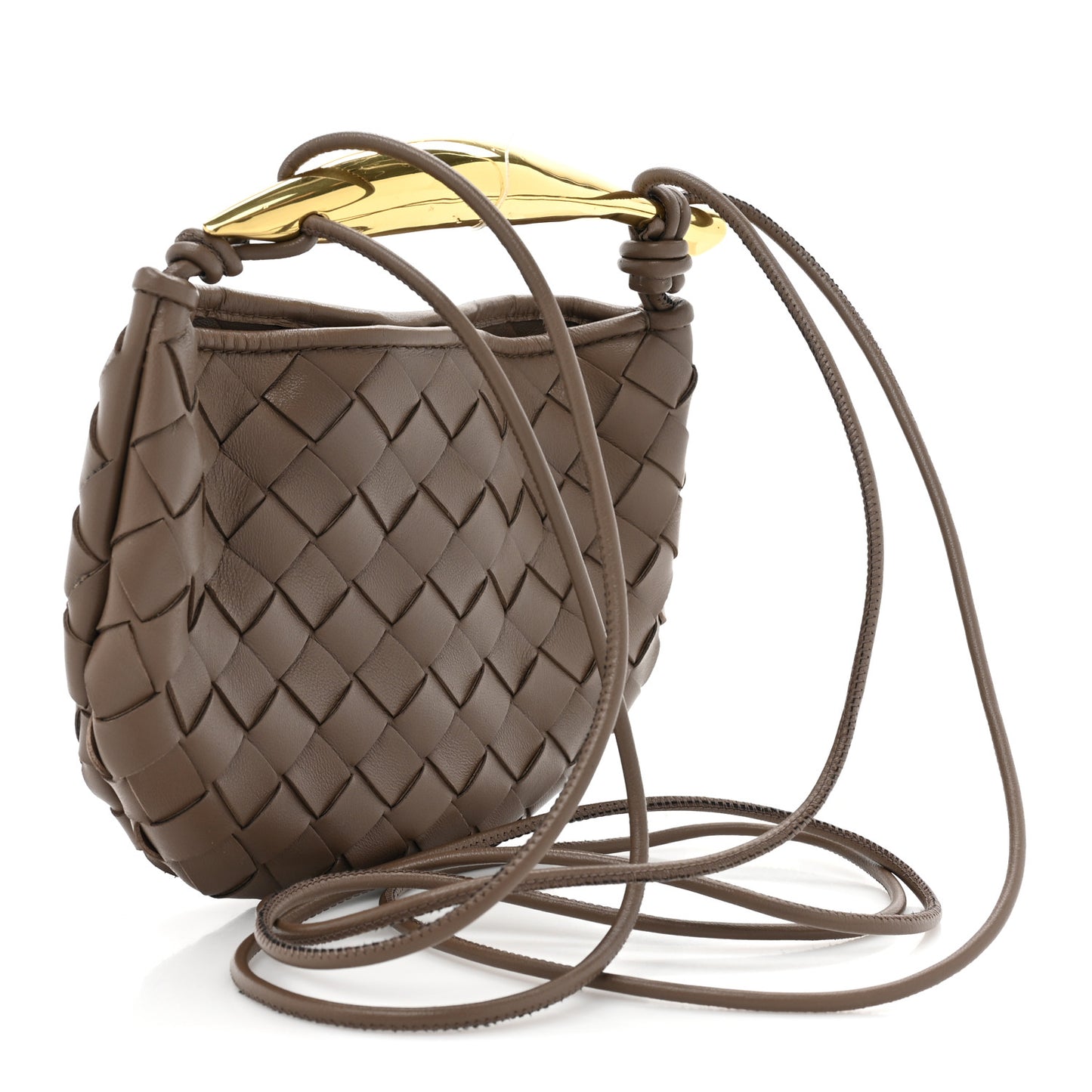 Nappa Intrecciato Mini Sardine Bag Taupe Grey