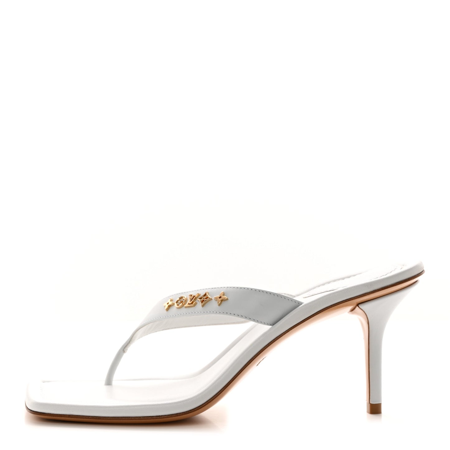 Calfskin Signature Thong Sandal 37.5 White