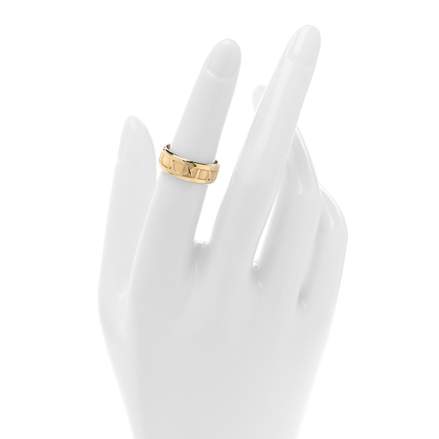 Tiffany 18K Yellow Gold Atlas Ring 51 5.75 2 of 5