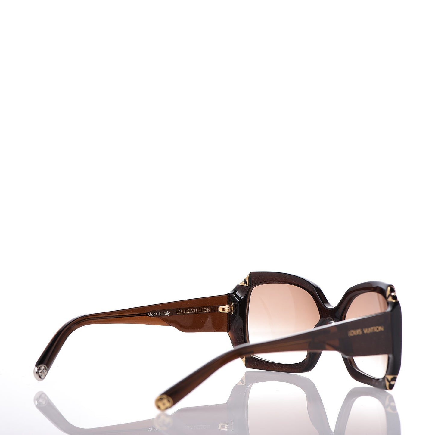 Hortensia Square Sunglasses Z0366W Brown Glitter