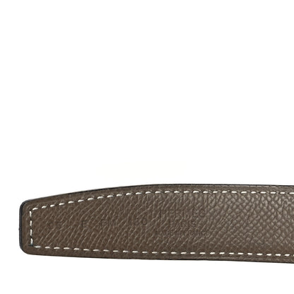 Hermes Epsom Swift 24mm Mors H Belt 95 38 Etoupe Black 4 of 7