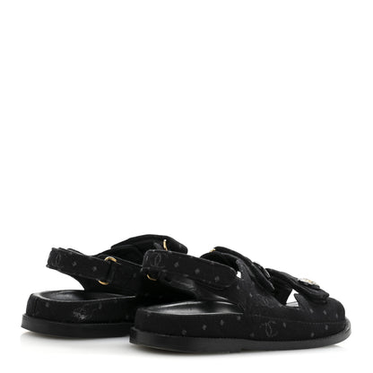 Chanel Denim Printed Dad Sandals 39 Black 5 of 12