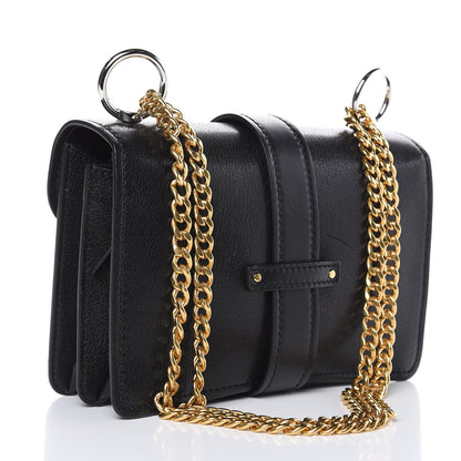 Chloe Shiny Goatskin Calfskin Aby Chain Shoulder Bag Black 3 of 11