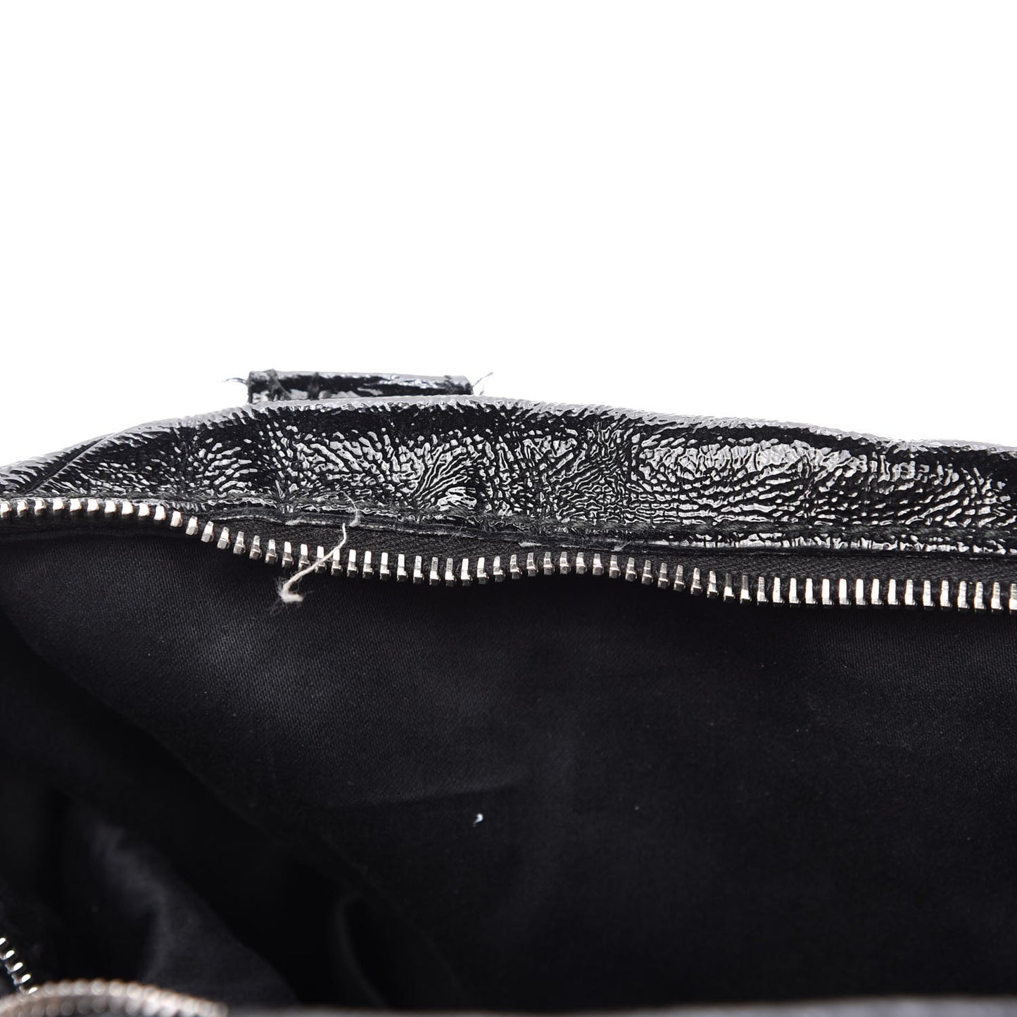 Textured Patent Medium Easy Y Bag Black