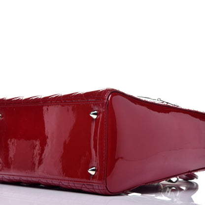 Christian Dior Patent Cannage Medium Lady Dior Red 9 of 11