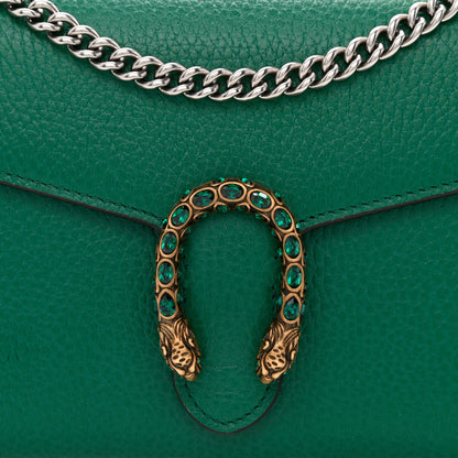 Gucci Calfskin Mini Dionysus Chain Wallet Emerald 8 of 11