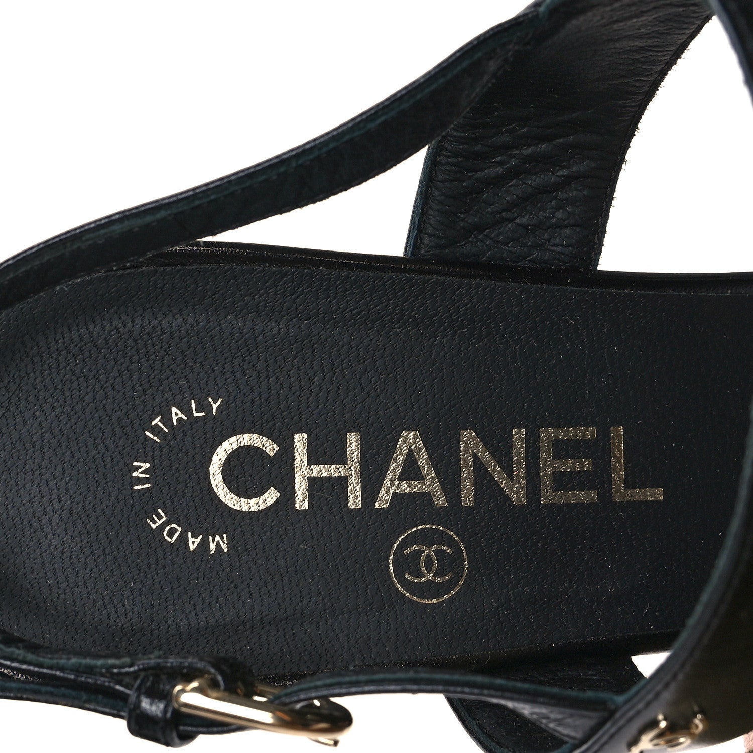 Chanel Lambskin Chain Sandals 41.5 Black 7 of 9