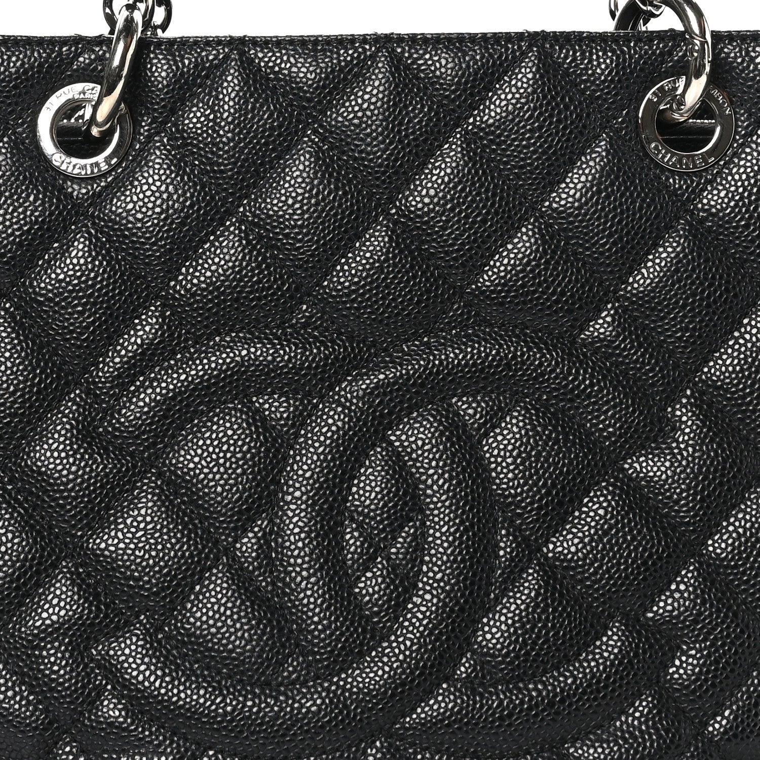 Chanel Caviar Quilted Grand Shopping Tote GST Black 8 of 10